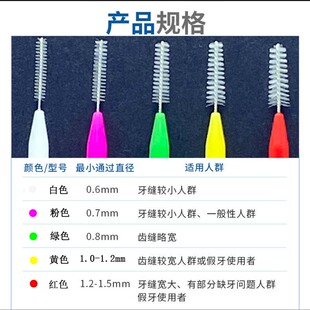 直型牙缝刷正畸矫正齿间刷托槽牙间刷软毛进口钢丝刷毛清洁牙周炎