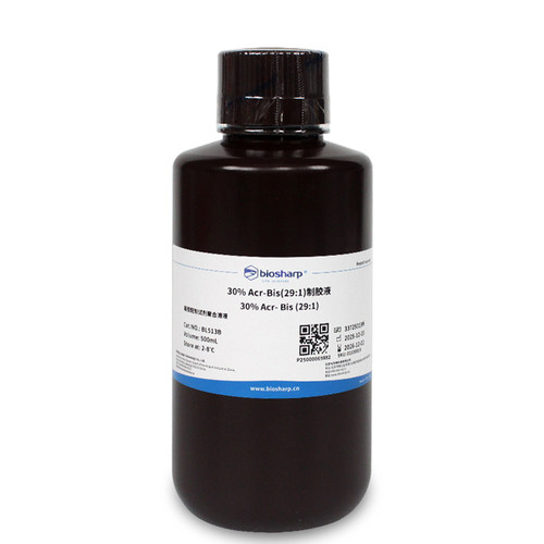 BL513B 30% Acr-Bis(29:1)制胶液   500ml/瓶  实验室用 白鲨试剂