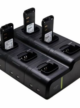 适配GP328 GP338 PTX760对讲机6路联排充带拓展USB充电接口定制充