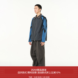 大口袋膝盖凸起休闲长裤 7440