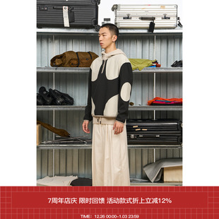 肌理圆领半拉长袖 T恤 7440