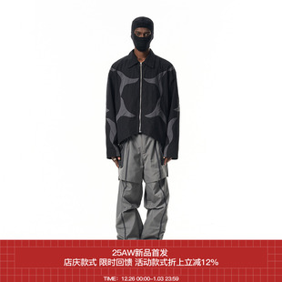 块状拼贴短款 7440 回旋 不规则下摆夹克