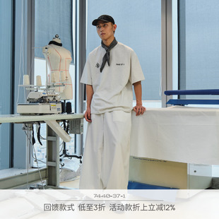 7440 37 1 对称7440经典LOGO基础印花短袖T恤