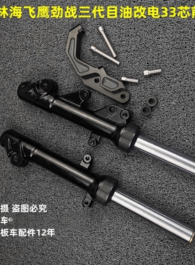 林海飞鹰劲战三代目前减震器油改电鹿城33芯实心右碟前避震转接码