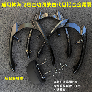 适用林海飞鹰金功劲战四五代目摩托车油改电铝合金尾翼后货架靠背
