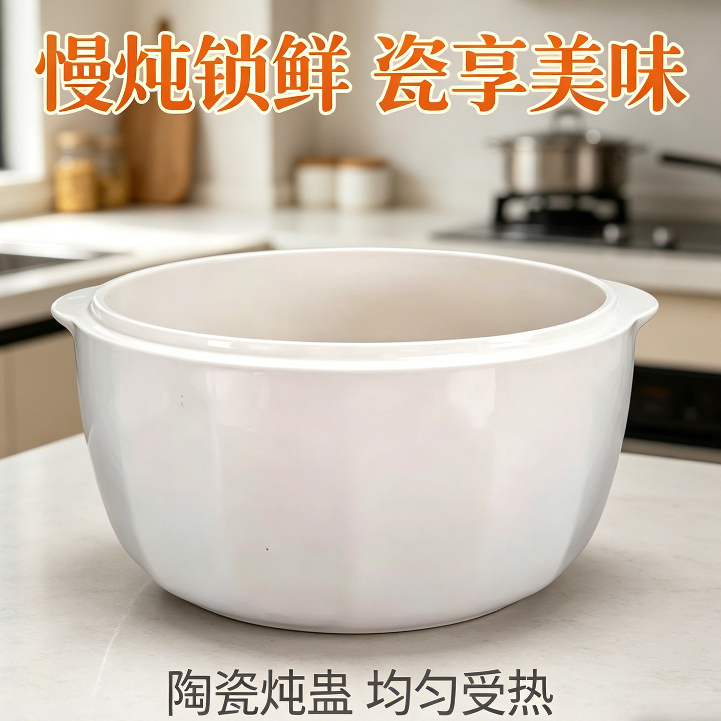 适配苏泊尔DZ25FC858 25FC859隔水炖盅2.5L升配件陶瓷内胆盖子