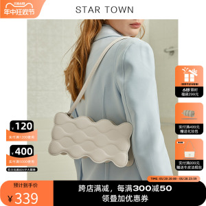 STARTOWN2024新款手提单肩包女高级感时尚腋下包包小众设计法棍包