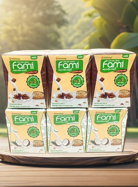 越南进口特产派米豆奶饮料fami 豆浆早餐200ml零食饮品盒装包邮