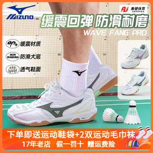WAVE Mizuno美津濃男鞋 春夏羽毛球鞋 輕量緩震透氣運動鞋 PRO FANG