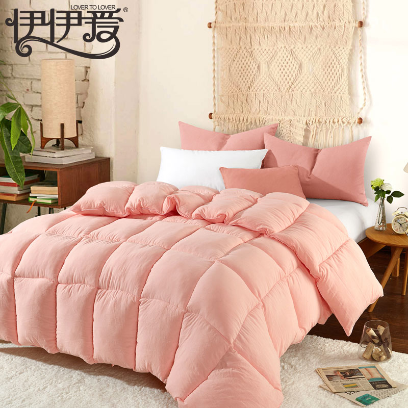 伊伊爱水洗棉纯色秋冬被芯被子