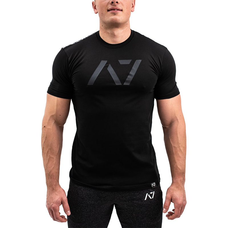 健身健美力量硅胶防滑深蹲短袖