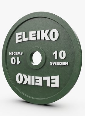 代购ELEIKO杠铃片IPF 10KG一对瑞典原装进口认证卧推深蹲硬拉