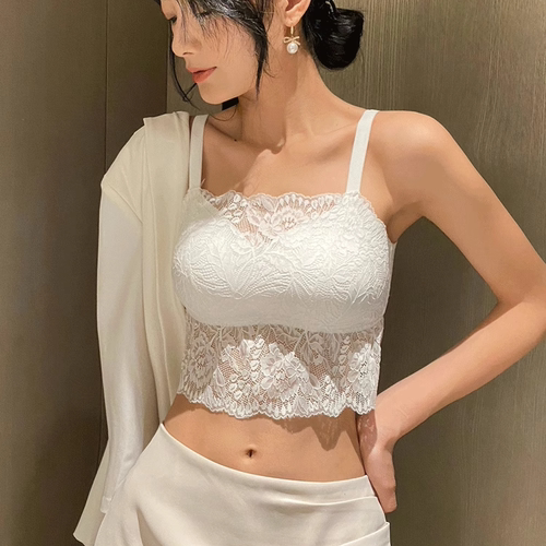 Shaply/莎莲妮吊带女大胸显小聚拢防下垂二合一免穿内衣自带胸垫