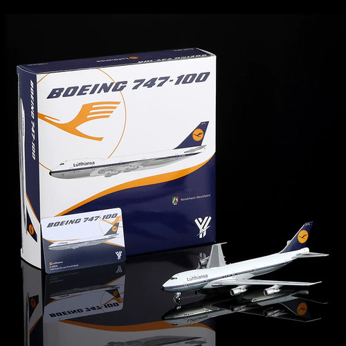 YY Wings 1/400 汉莎航空 B747-100 收藏合金飞机模型D-ABYA/ABYC