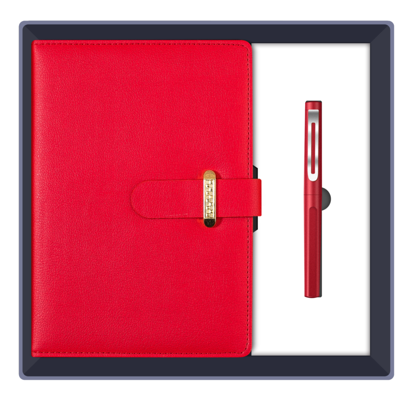 优必利 定制年会公司商务礼品 A5笔记本+水性笔商务礼盒 可印logo 福利送礼开业庆典周年纪念品定制礼盒