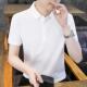 纯白色短袖 薄休闲商务简约polo衫 t恤男士 翻领半截袖 潮流修身 夏季