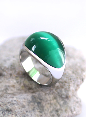 猫眼石欧美时尚戒指男士韩版霸