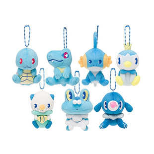 一套出美味之水 杰尼龟波加曼球球海狮水跃鱼小锯鳄 毛绒玩偶挂件