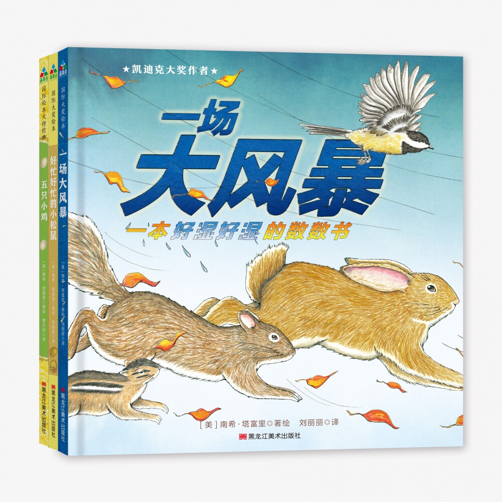 跟小动物说晚安（全3册）：一场大风暴、好忙好忙的小松鼠、五只小鸡 官方正版 博库网