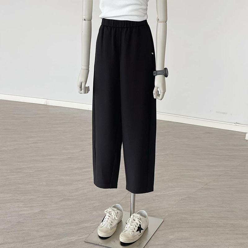 休闲轻法羊毛裤秋冬九分老爹裤