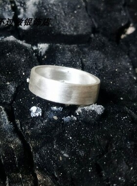 纯银999闭口指环光面磨砂