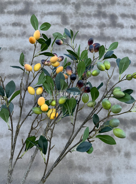 绿植橄榄果子枝塑料假花