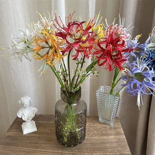 仿真彼岸花 曼珠沙华 布料仿真花风雨兰石蒜花 中国古风拍摄道具