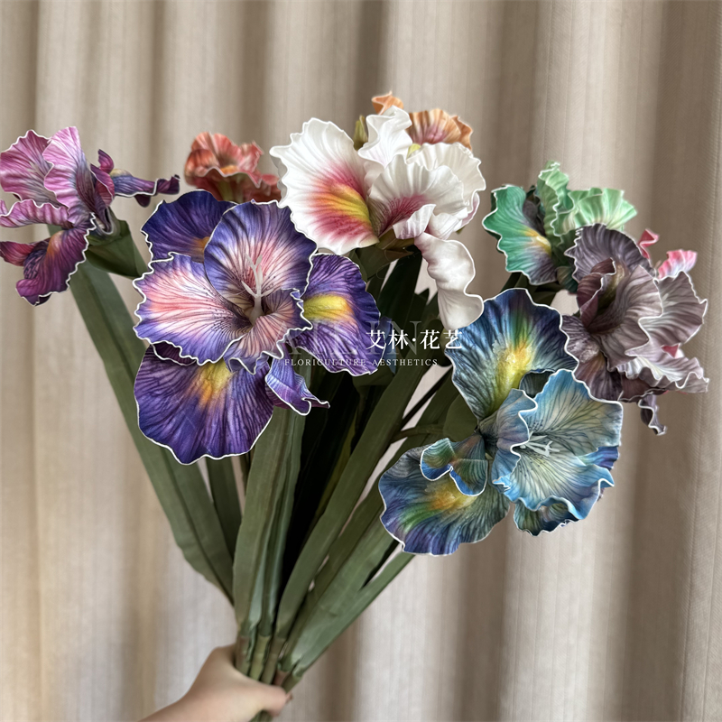 2头鸢尾爱丽丝EVA手感仿真花