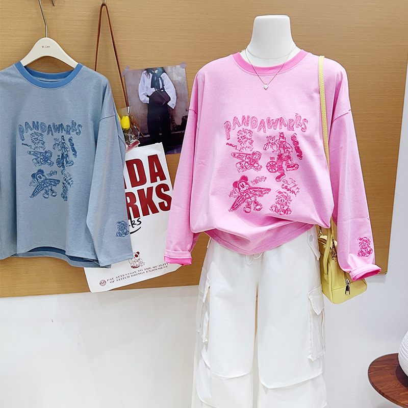 纸袋家超显白玫粉色米奇上衣大码