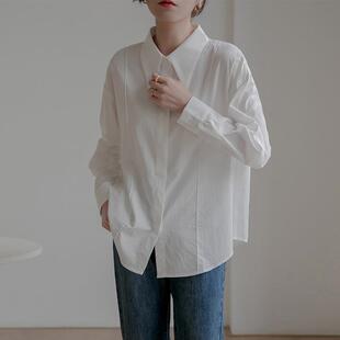 冷淡系特别衬衫2026正流行2025春季尖领衬衫女设计感小众法式上衣