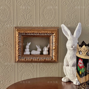实木画框架 设计款 遮丑框 立体框 卧室 「兔兔画」 厨房 故我今我