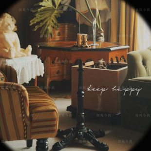 多边型边桌下午桌花园桌实木 设计款 「旋转木马咖啡桌」 故我今我