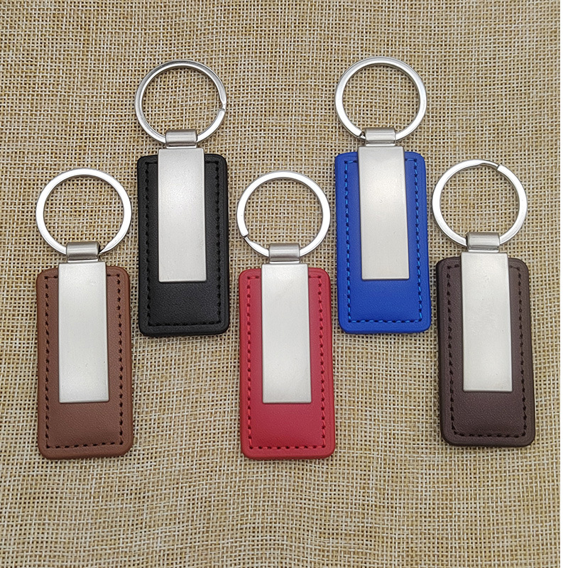 现货金属PU皮质钥匙扣皮革钥匙扣钥匙扣激光镭射LOGO挂件礼品