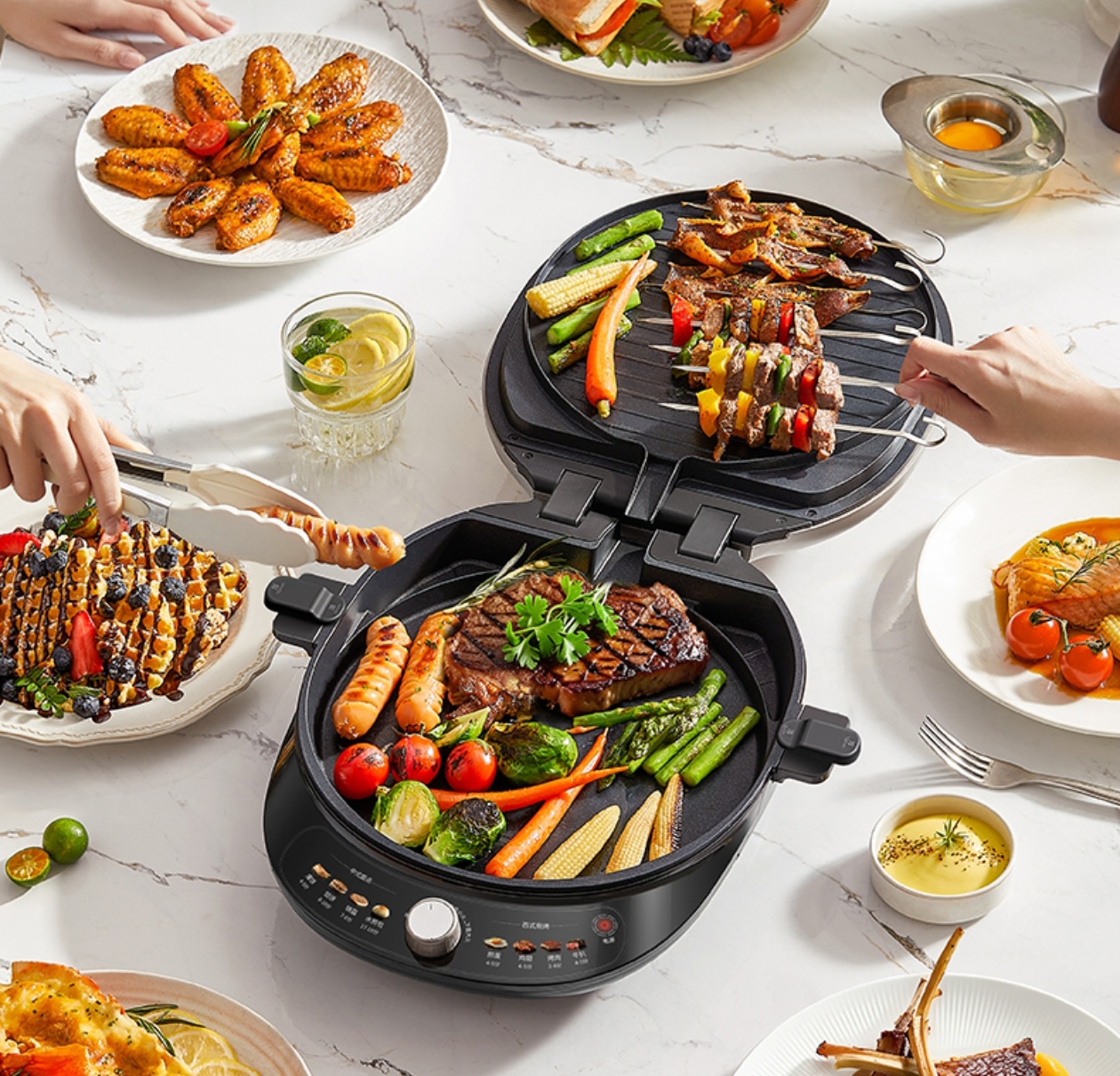 美的电饼铛家用双面加热煎饼机烙饼锅加深加大电饼铛新款JKE30T78