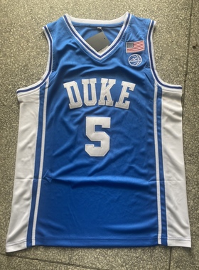 NCAA2022保罗·班切罗5号白色彩蓝色刺绣球衣复古篮球服背心男