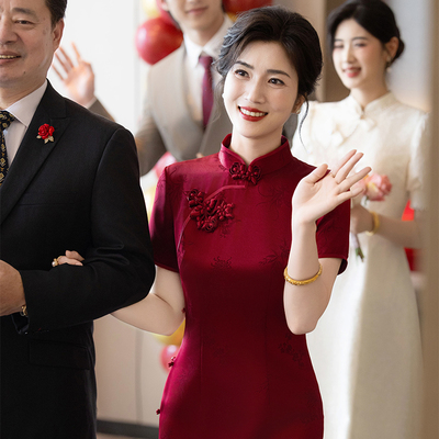 喜婆婆装气质年轻旗袍2025新款