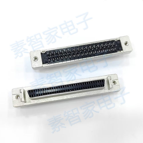 伺服电机插座SCSI-68P孔式直脚母头DB型带耳连接器高品质