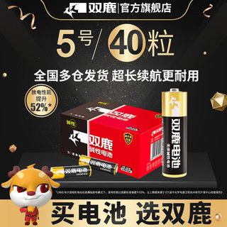 双鹿新精品5号7号节碱性玩具闹钟无线鼠标话筒电视遥控器干电池1.5v儿童电池正品包邮批发耐用防漏液