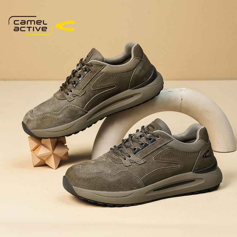 德国骆驼动感男真皮冬季登山鞋户外百搭休闲鞋外穿透气运动板鞋