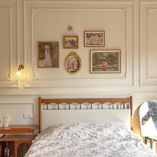 复古餐厅卧室挂画莫奈组合壁画 饰画美式 法式 中古客厅沙发背景墙装