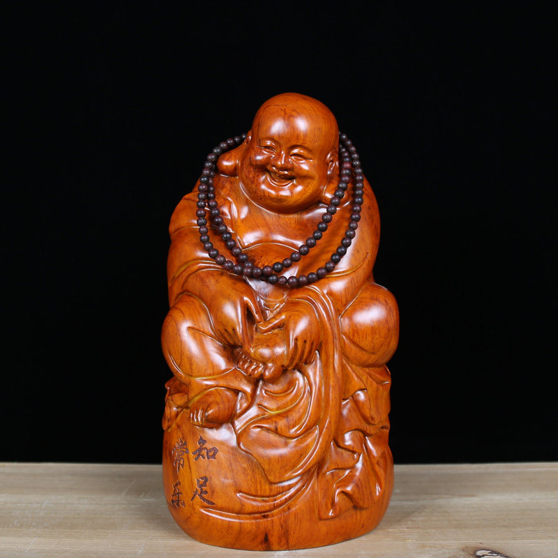 红木知足常乐家居客厅玄关工艺品