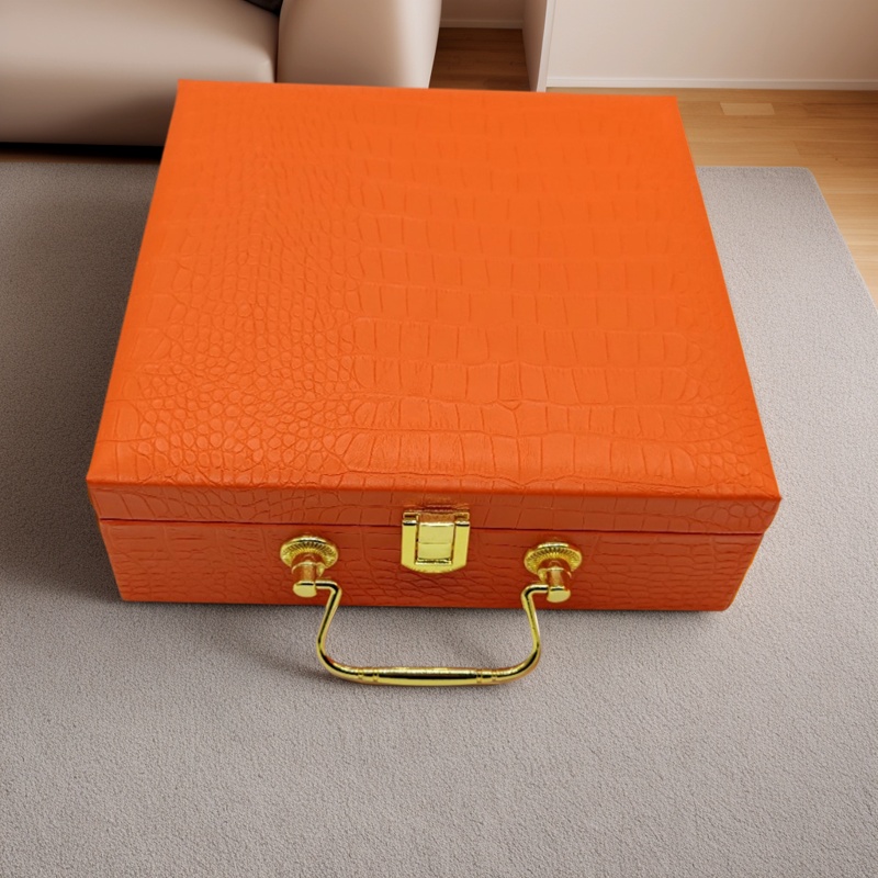 橙色定制礼品盒可定制量大优惠
