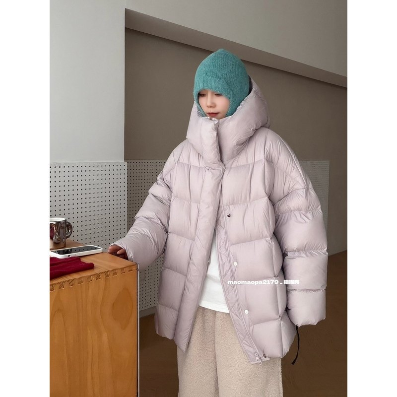 猫姐推荐｜宽松加厚保暖90白鸭绒方块立领云朵泡芙羽绒服面包服女