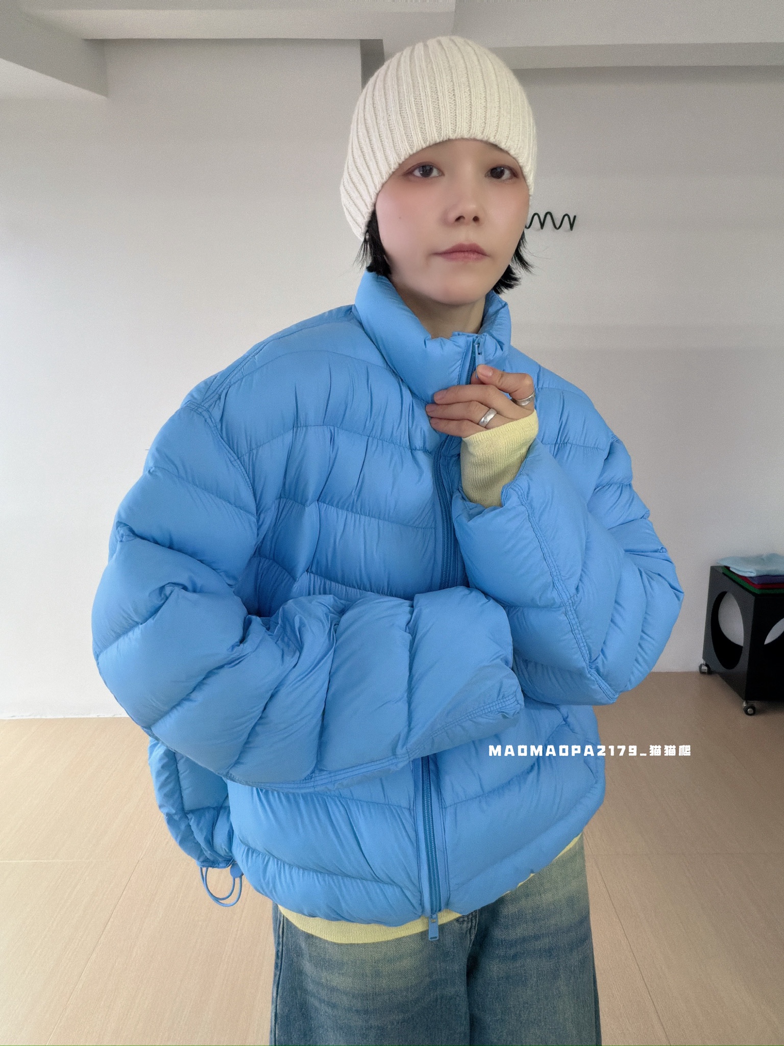 猫姐推荐｜宽松简约轻盈保暖90白鸭绒短款立领泡芙排骨羽绒服外套