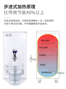 卓鲨电热开水器商用烧水大容量全自动唐雅奶茶店咖啡店餐饮开水机