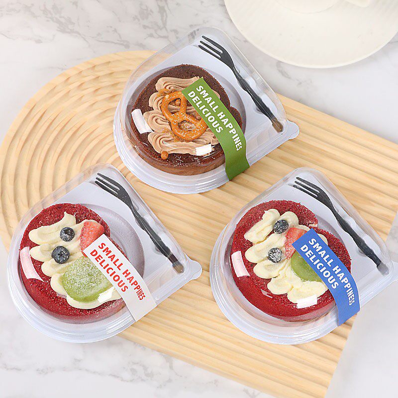 网红单个蛋糕卷切块包装盒瑞士卷哈尼卷虎皮卷慕斯盒子烘焙包装盒