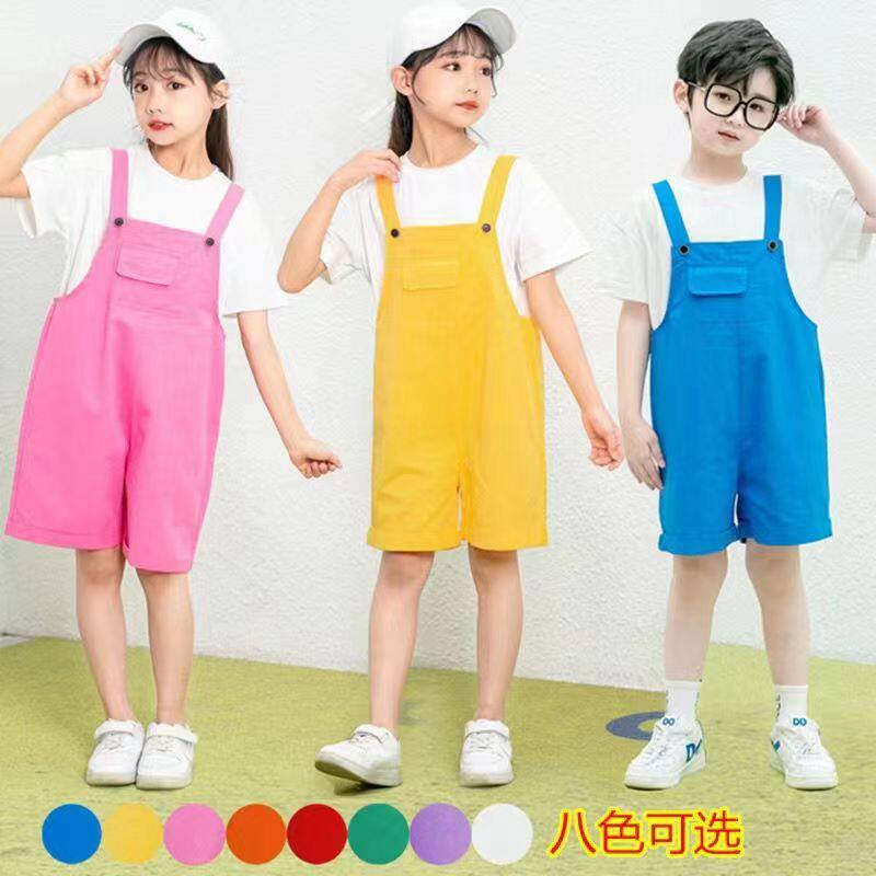 背带短裤套装夏季六一毕业班服