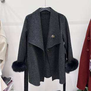 气质双面羊毛呢大衣女2025年冬季新款百搭小个子洋气长袖呢子外套