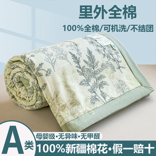 2025夏季空调被100纯棉全棉夏凉被可机洗儿童单人双人被子心品牌