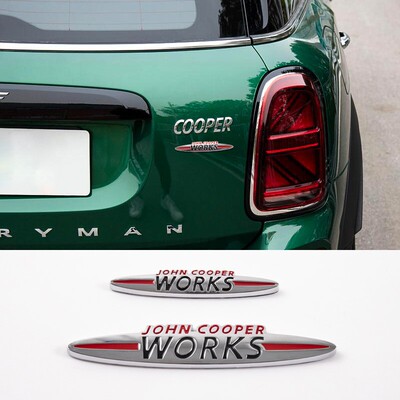 迷你COOPER JCW金属车贴汽车改装金属WORKS JOHN车标尾标装饰贴